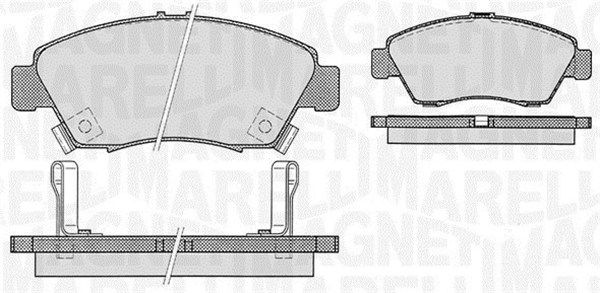 Stabdžių trinkelių rinkinys, diskinis stabdys MAGNETI MARELLI 363916060275