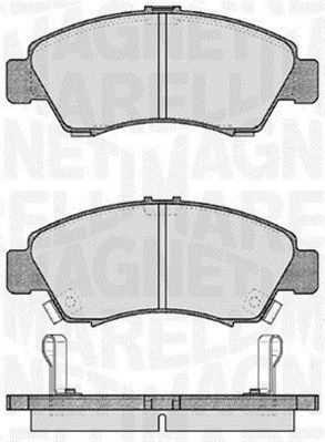 Stabdžių trinkelių rinkinys, diskinis stabdys MAGNETI MARELLI 363916060276