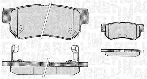 Stabdžių trinkelių rinkinys, diskinis stabdys MAGNETI MARELLI 363916060278