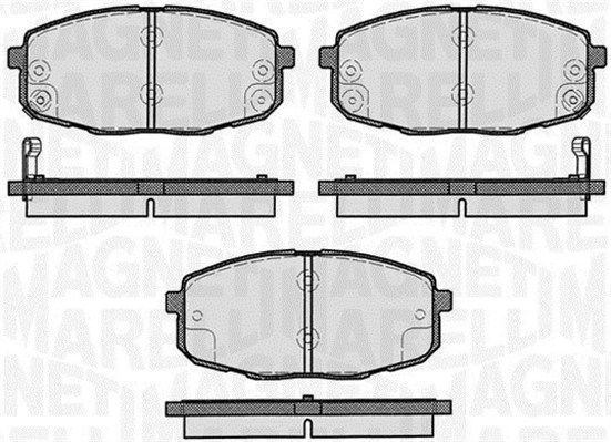 Комплект гальмівних накладок, дискове гальмо MAGNETI MARELLI 363916060281