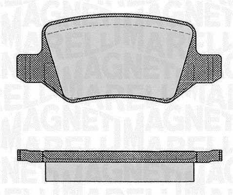 Stabdžių trinkelių rinkinys, diskinis stabdys MAGNETI MARELLI 363916060308