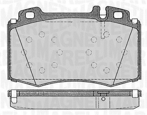 Stabdžių trinkelių rinkinys, diskinis stabdys MAGNETI MARELLI 363916060320