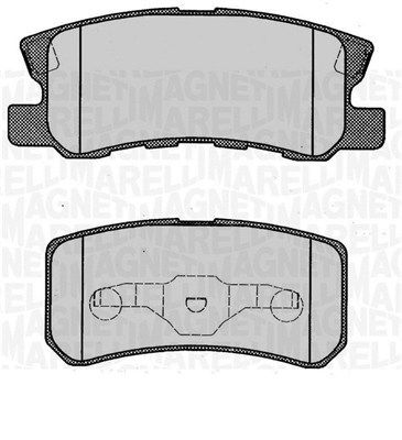 Комплект гальмівних накладок, дискове гальмо MAGNETI MARELLI 363916060340