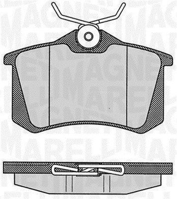 Brake Pad Set, disc brake MAGNETI MARELLI 363916060348