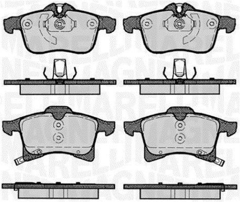 Stabdžių trinkelių rinkinys, diskinis stabdys MAGNETI MARELLI 363916060364