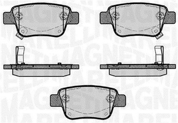 Stabdžių trinkelių rinkinys, diskinis stabdys MAGNETI MARELLI 363916060403