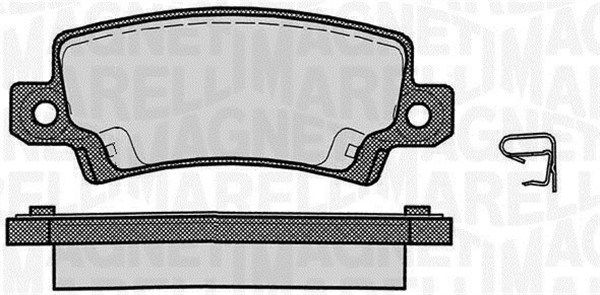 Stabdžių trinkelių rinkinys, diskinis stabdys MAGNETI MARELLI 363916060407