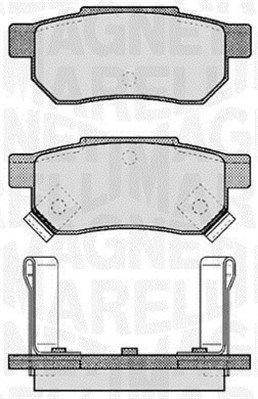 Stabdžių trinkelių rinkinys, diskinis stabdys MAGNETI MARELLI 363916060457