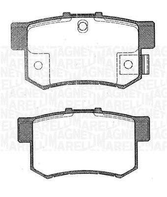 Stabdžių trinkelių rinkinys, diskinis stabdys MAGNETI MARELLI 363916060462