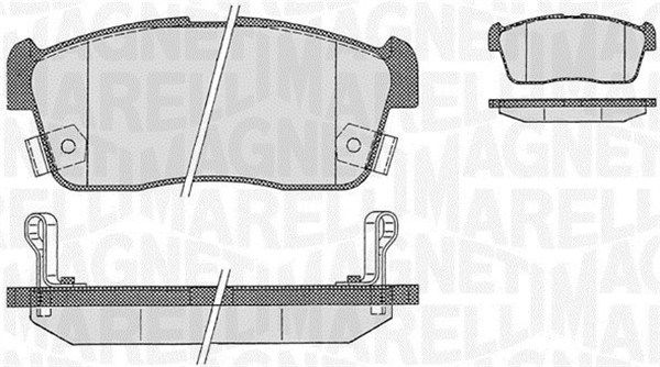 Brake Pad Set, disc brake MAGNETI MARELLI 363916060471