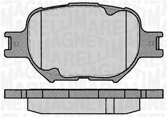 Комплект гальмівних накладок, дискове гальмо MAGNETI MARELLI 363916060493