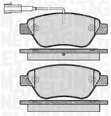 Stabdžių trinkelių rinkinys, diskinis stabdys MAGNETI MARELLI 363916060560