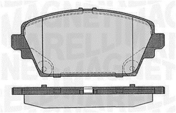 Stabdžių trinkelių rinkinys, diskinis stabdys MAGNETI MARELLI 363916060566