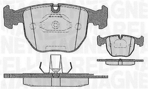 Stabdžių trinkelių rinkinys, diskinis stabdys MAGNETI MARELLI 363916060579