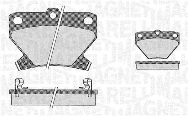 Stabdžių trinkelių rinkinys, diskinis stabdys MAGNETI MARELLI 363916060593