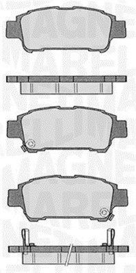 Brake Pad Set, disc brake MAGNETI MARELLI 363916060598