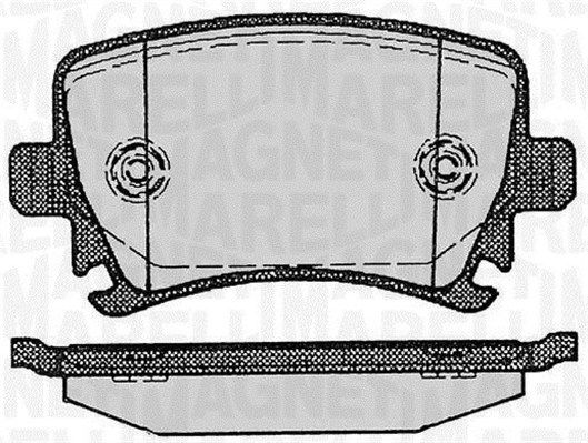 Комплект гальмівних накладок, дискове гальмо MAGNETI MARELLI 363916060601