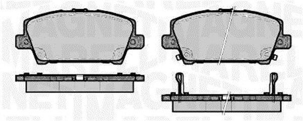 Brake Pad Set, disc brake MAGNETI MARELLI 363916060620