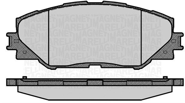 Stabdžių trinkelių rinkinys, diskinis stabdys MAGNETI MARELLI 363916060632