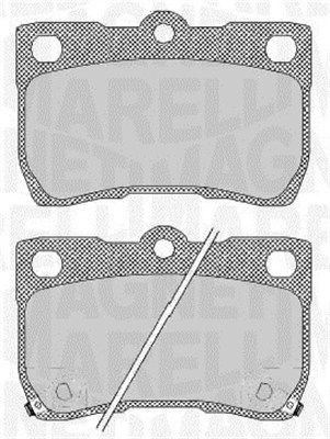 Brake Pad Set, disc brake MAGNETI MARELLI 363916060638