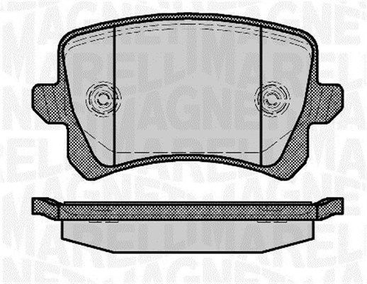 Brake Pad Set, disc brake MAGNETI MARELLI 363916060658