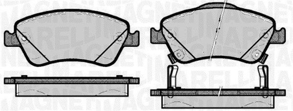 Brake Pad Set, disc brake MAGNETI MARELLI 363916060664