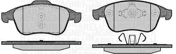 Brake Pad Set, disc brake MAGNETI MARELLI 363916060672