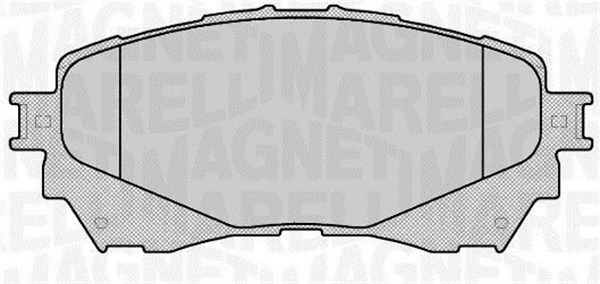 Комплект гальмівних накладок, дискове гальмо MAGNETI MARELLI 363916060677