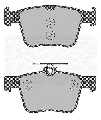 Stabdžių trinkelių rinkinys, diskinis stabdys MAGNETI MARELLI 363916060713