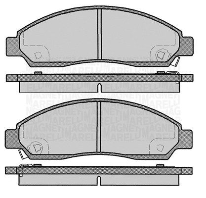 Stabdžių trinkelių rinkinys, diskinis stabdys MAGNETI MARELLI 363916060802