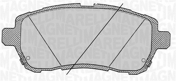 Stabdžių trinkelių rinkinys, diskinis stabdys MAGNETI MARELLI 363916060818