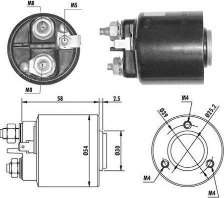 Solenoid Switch, starter MAGNETI MARELLI 940113050061