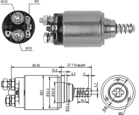 Solenoidinis jungiklis, starteris MAGNETI MARELLI 940113050187