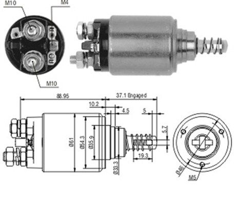 Solenoidinis jungiklis, starteris MAGNETI MARELLI 940113050189