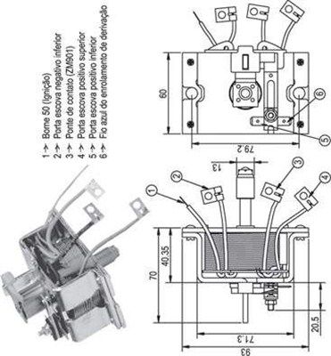 Solenoid Switch, starter MAGNETI MARELLI 940113050337