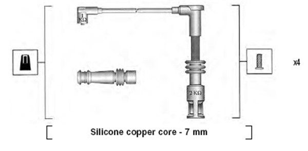 Uždegimo laido komplektas MAGNETI MARELLI 941045430528